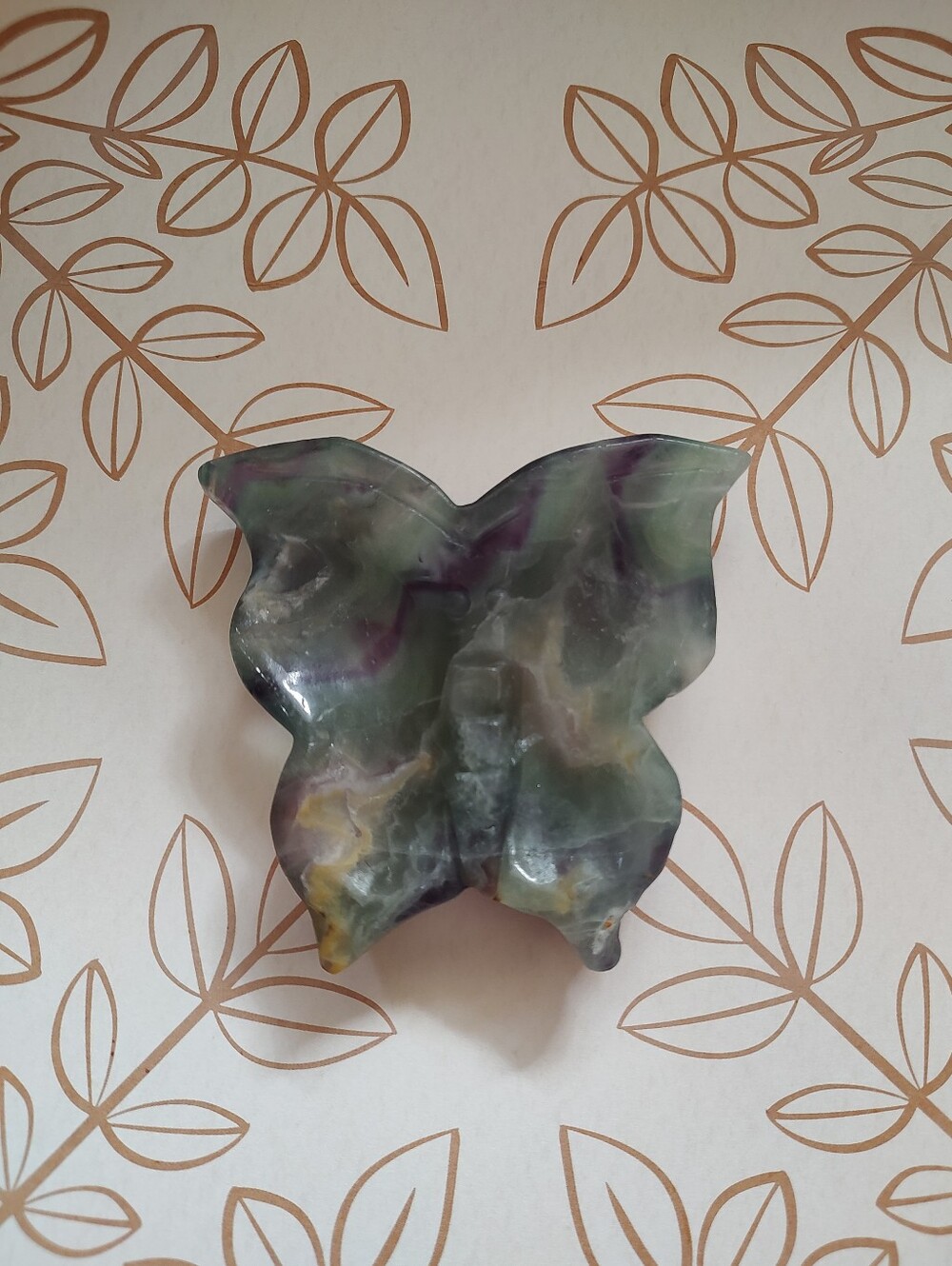 Rainbow Fluorite Butterfly Trinket Bowl